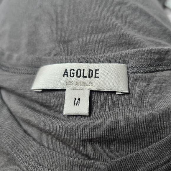 Agolde Nikita Tee Sleeveless Crew Neck Gray Soft Muscle Tshirt Tank Top Size M - Picture 5 of 8